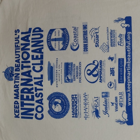 Gildan Unisex White Short Sleeve Tshirt Blue Martin County Coastal Florida XL - Picture 9 of 9